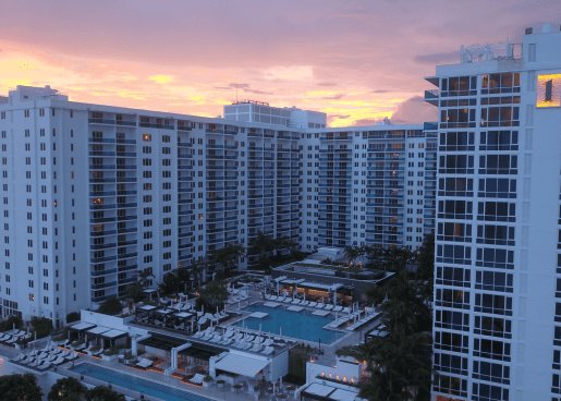 Aerial view of 1 Hotel South Beach